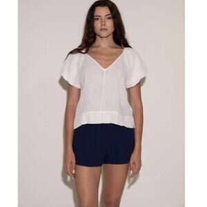 Stark X Willow Navy Cotton Gauze Shorts XS NWT Coastal